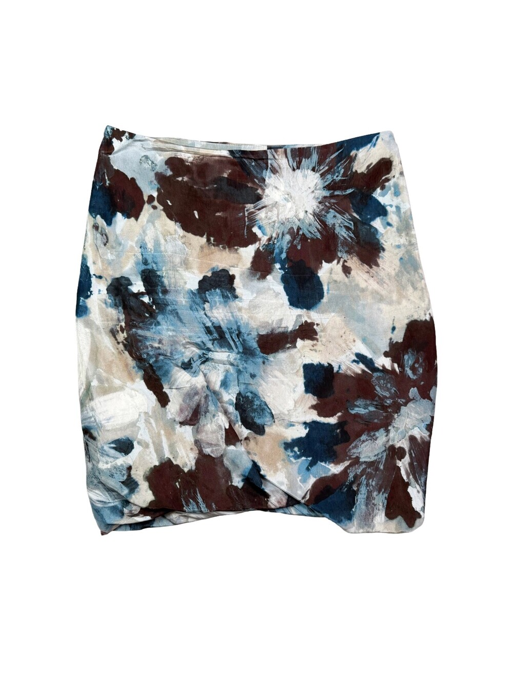 PAUW Amsterdam Silk Skirt Women 2 Abstract Floral Wrap Tulip Midi Made Belgium
